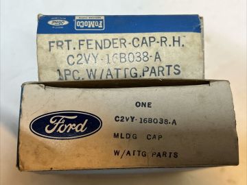 Front Fender Cap Molding Pair - NOS